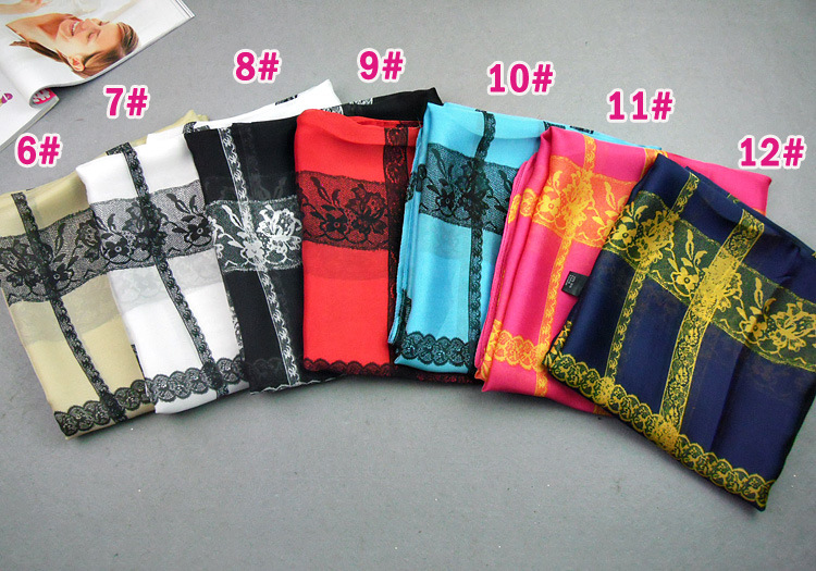 Wholesale lace silk scarf