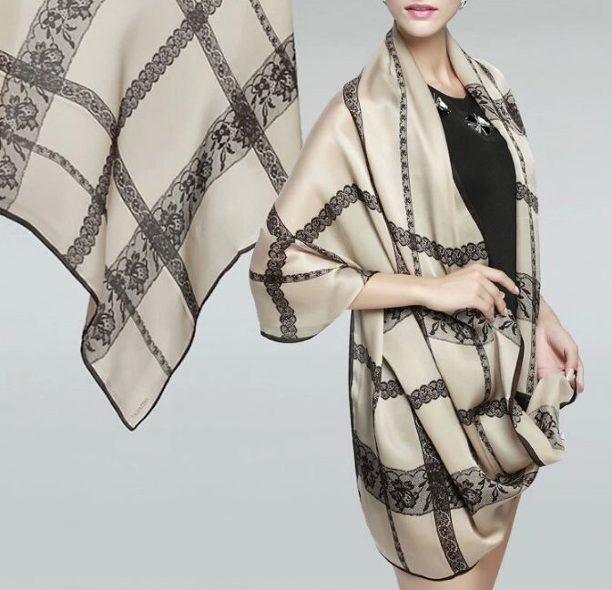 Wholesale lace silk scarf