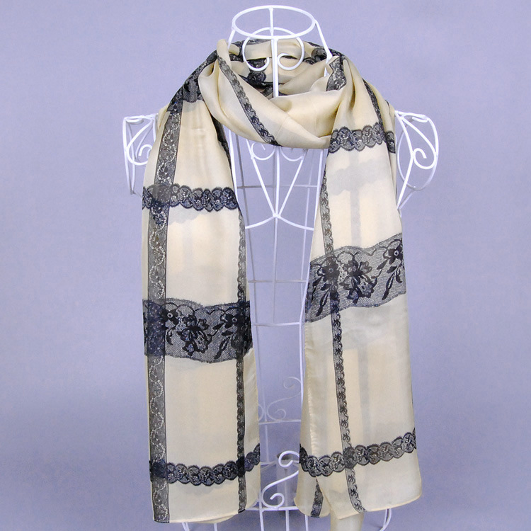 Wholesale lace silk scarf