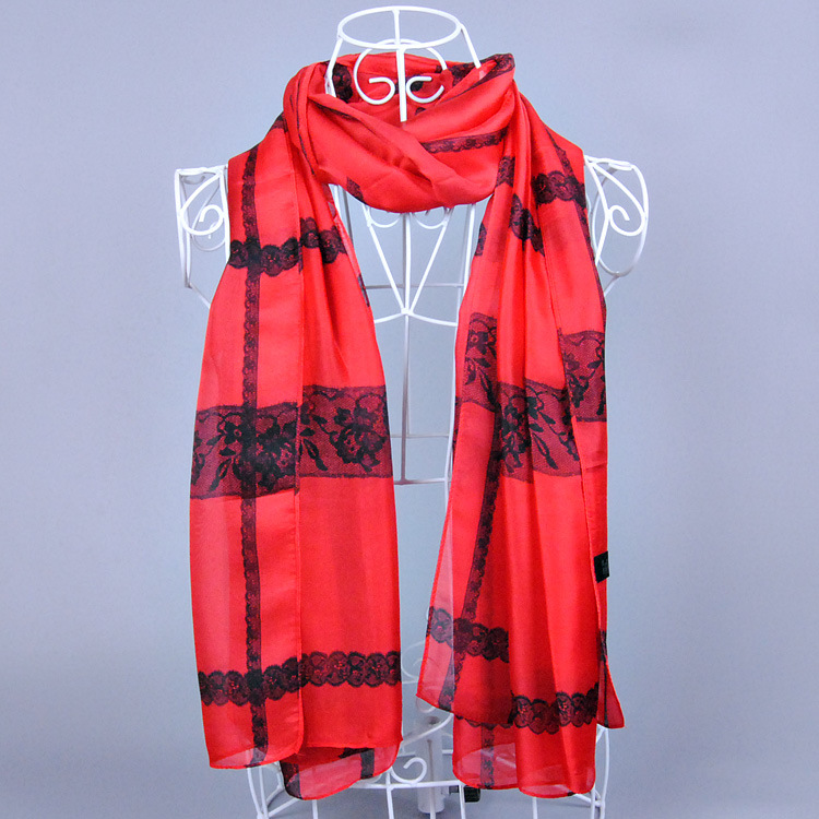 Wholesale lace silk scarf