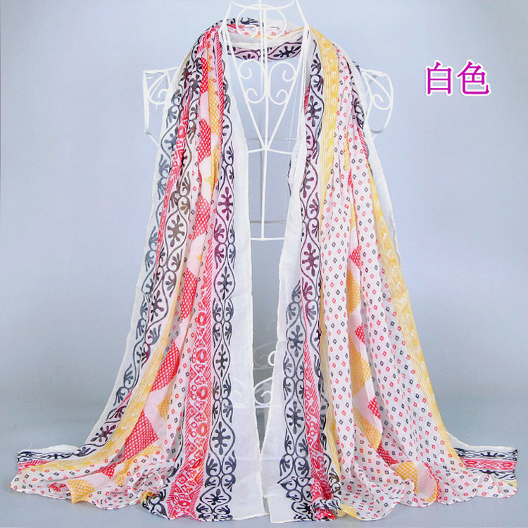Wholesale pattern viscose cotton scarf