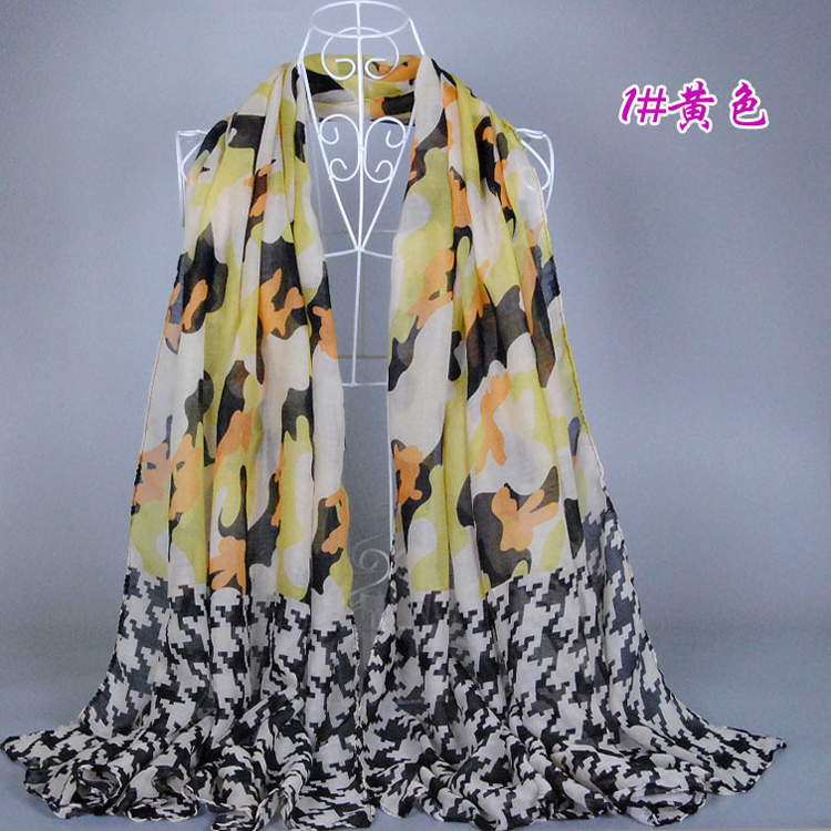 Wholesale viscose camouflage scarf