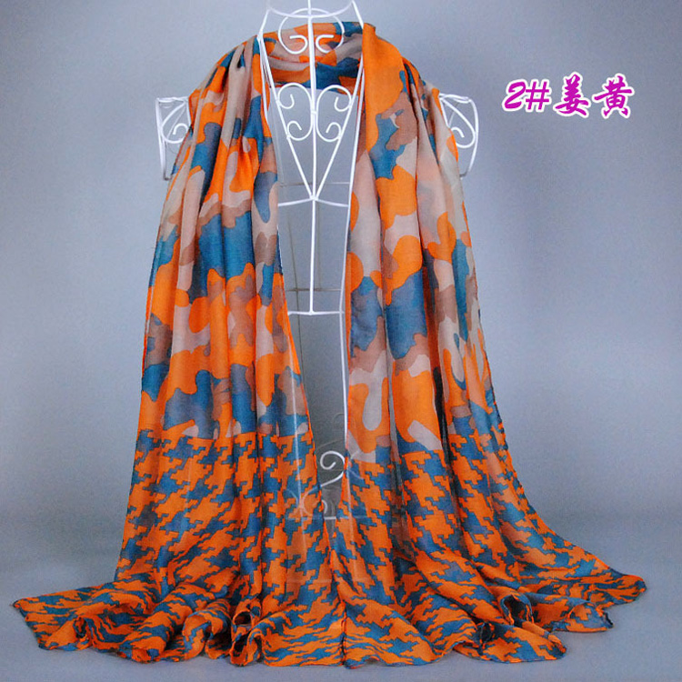 Wholesale viscose camouflage scarf