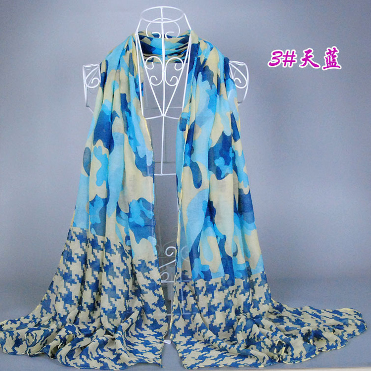 Wholesale viscose camouflage scarf