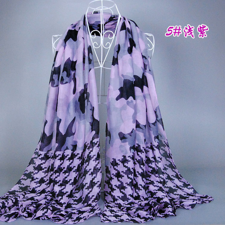 Wholesale viscose camouflage scarf