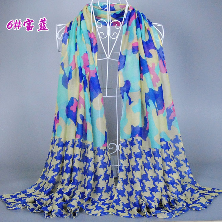 Wholesale viscose camouflage scarf
