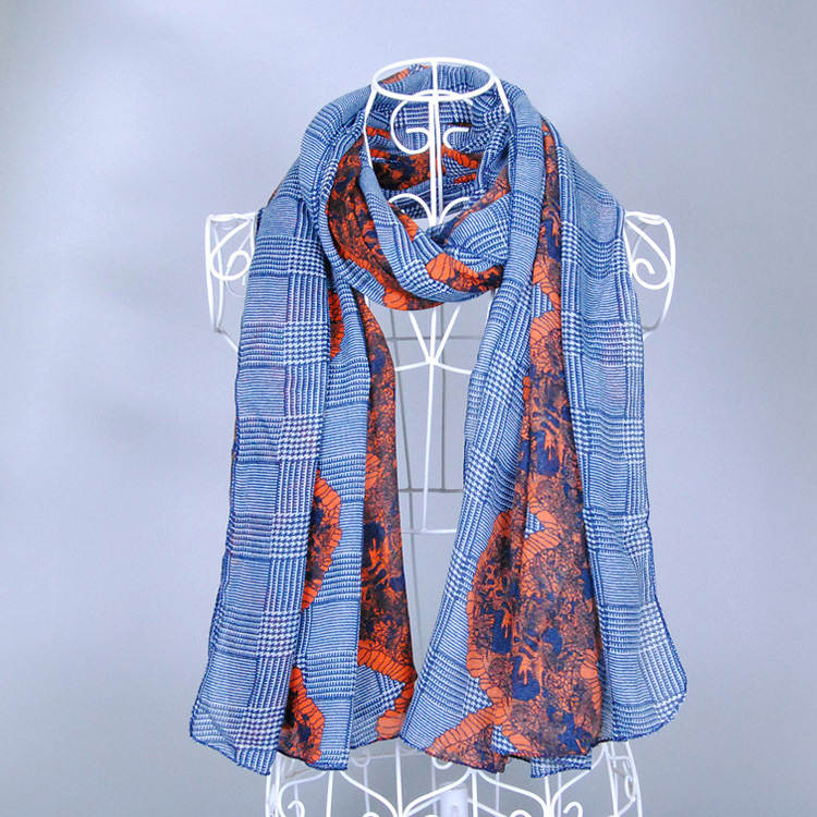 Wholesale cotton twill printed scarf