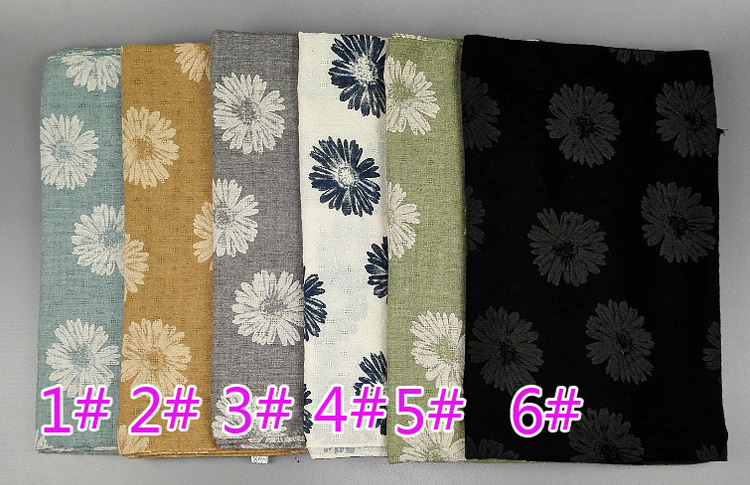 Wholesale cotton sunflower scarf