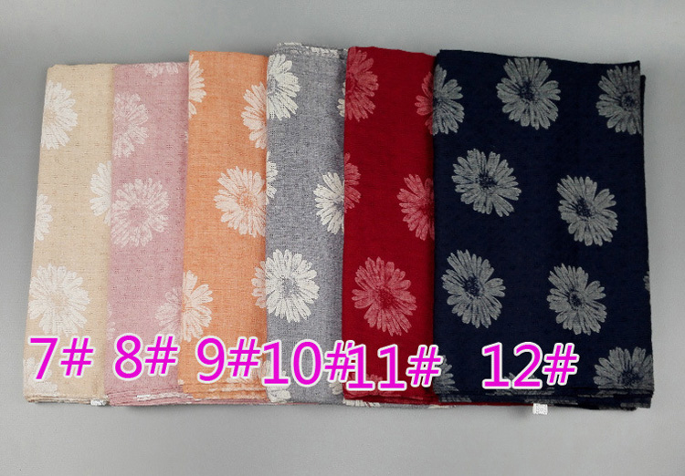 Wholesale cotton sunflower scarf