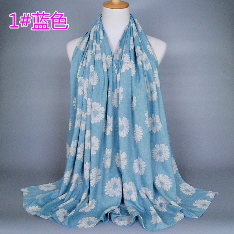 Wholesale cotton sunflower scarf