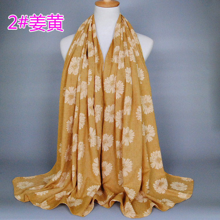 Wholesale cotton sunflower scarf