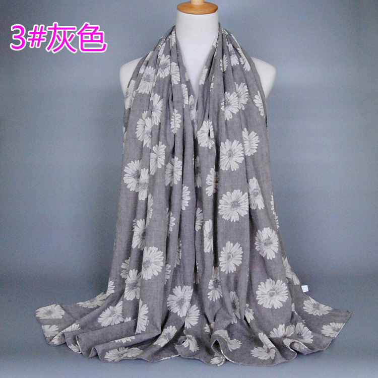 Wholesale cotton sunflower scarf