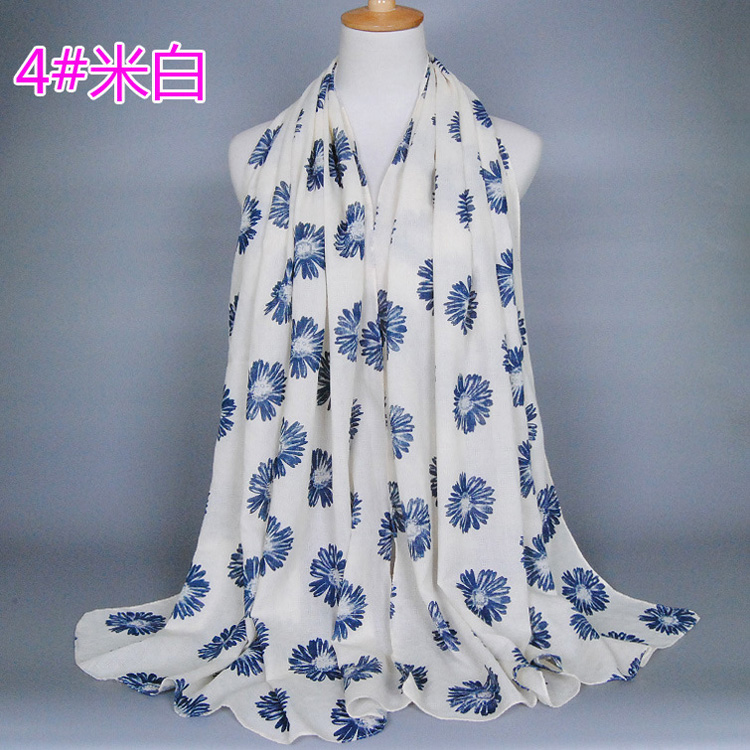 Wholesale cotton sunflower scarf