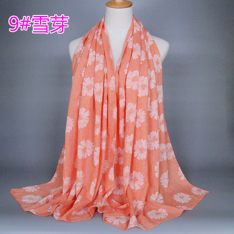 Wholesale cotton sunflower scarf