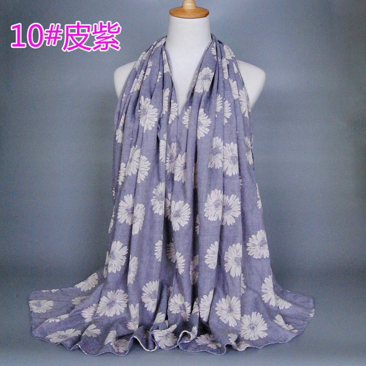 Wholesale cotton sunflower scarf