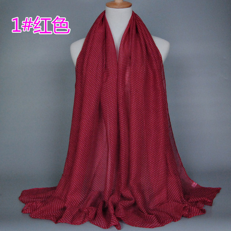 Wholesale polka dot viscose scarf