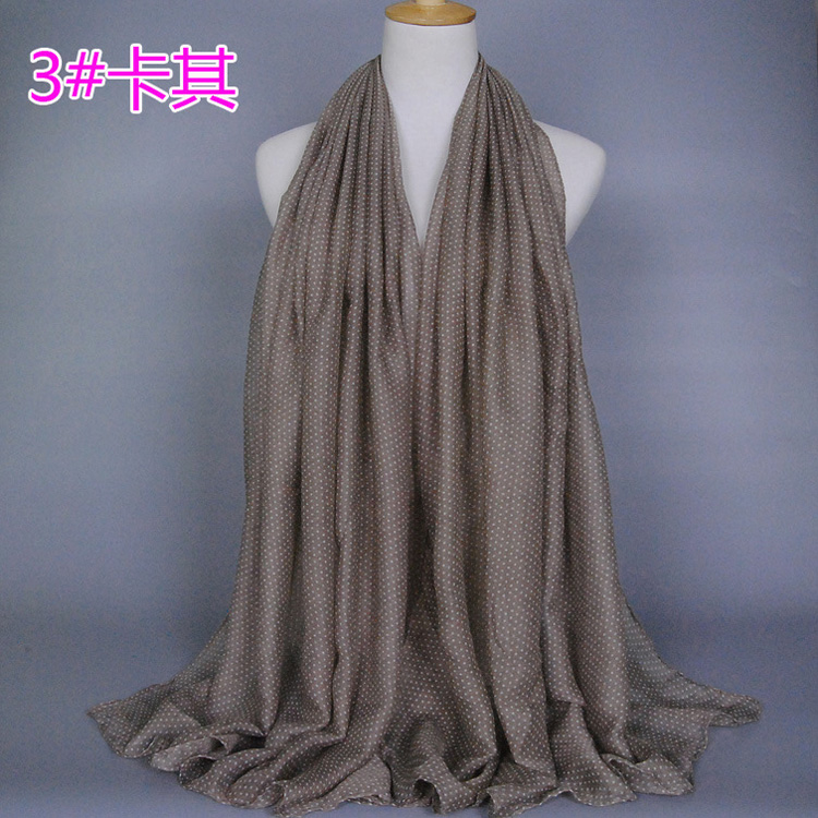 Wholesale polka dot viscose scarf