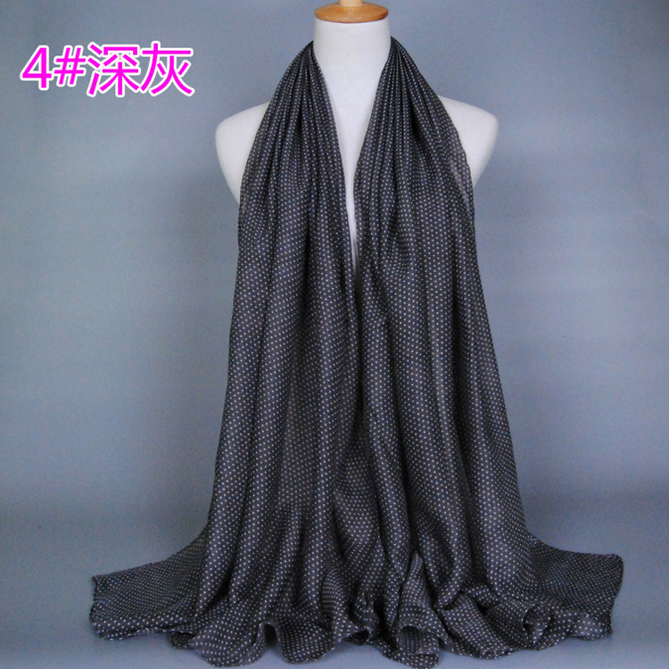 Wholesale polka dot viscose scarf