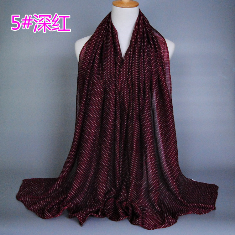 Wholesale polka dot viscose scarf