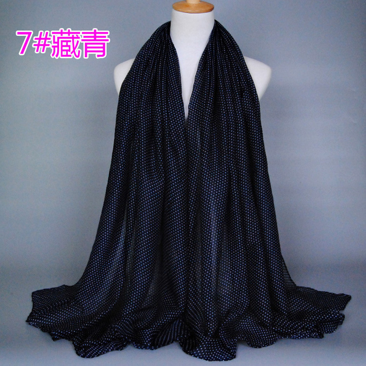 Wholesale polka dot viscose scarf