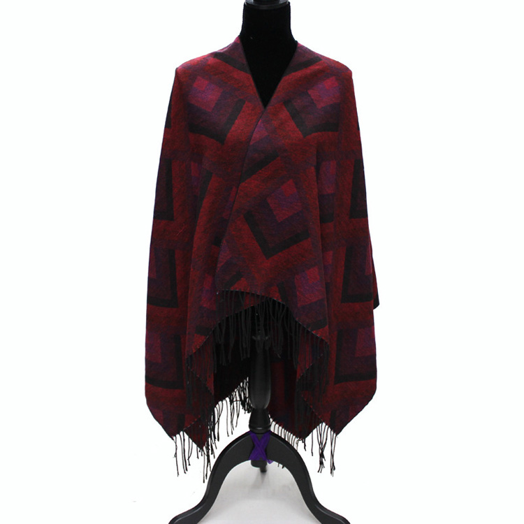 Wholesale fringed wool scarf