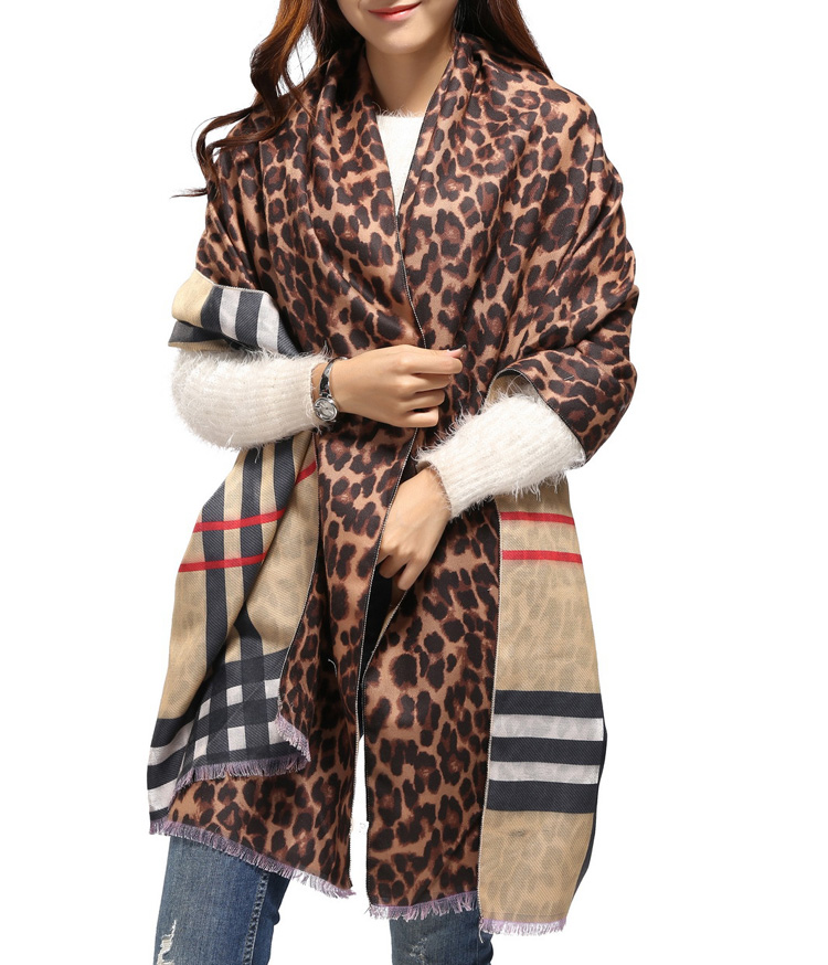 Wholesale cashmere leopard scarf