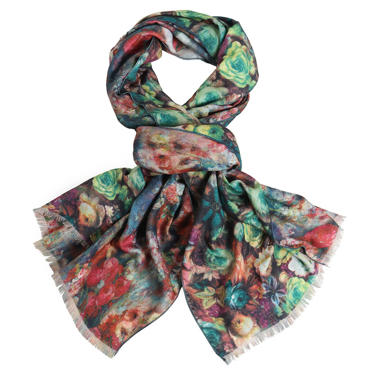 Wholesale floral cashmere scarf