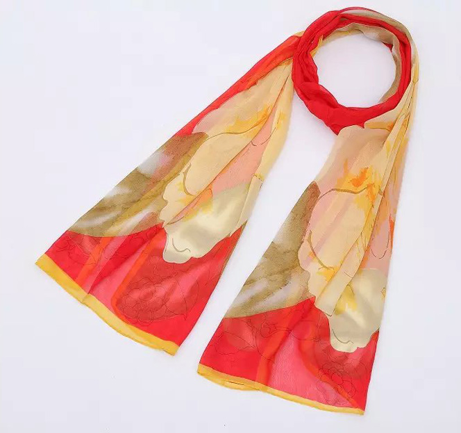 Wholesale women floral chiffon scarf