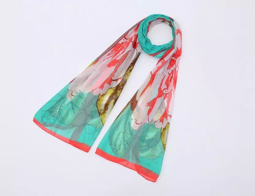 Wholesale women floral chiffon scarf