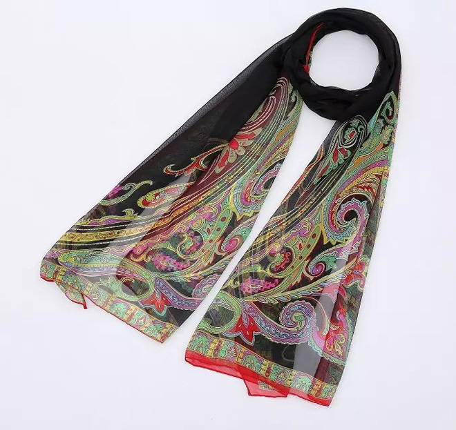 Wholesale women chiffon printed scarf