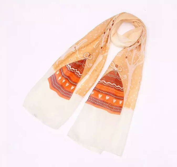 Wholesale chiffon georgette silk scarf
