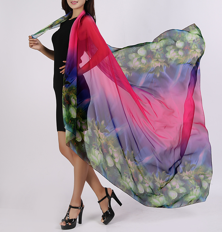 Wholesale silk women beach scarf