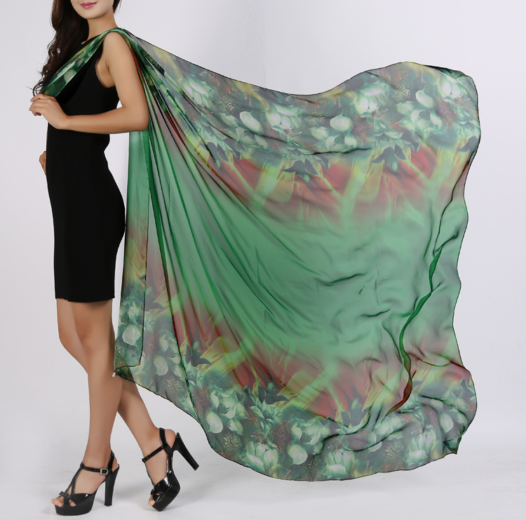 Wholesale silk women beach scarf