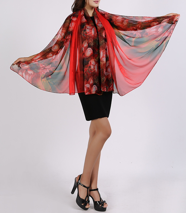 Wholesale silk women beach scarf