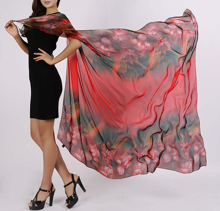 Wholesale silk women beach scarf