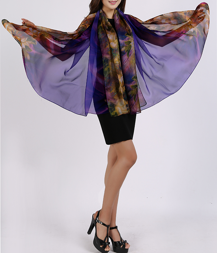 Wholesale silk women beach scarf