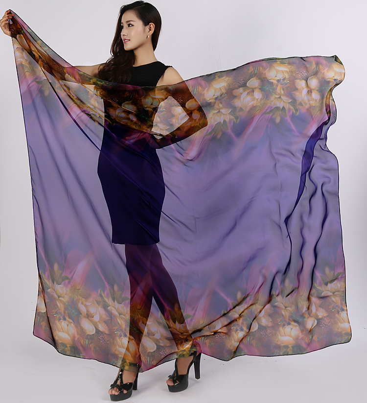Wholesale silk women beach scarf
