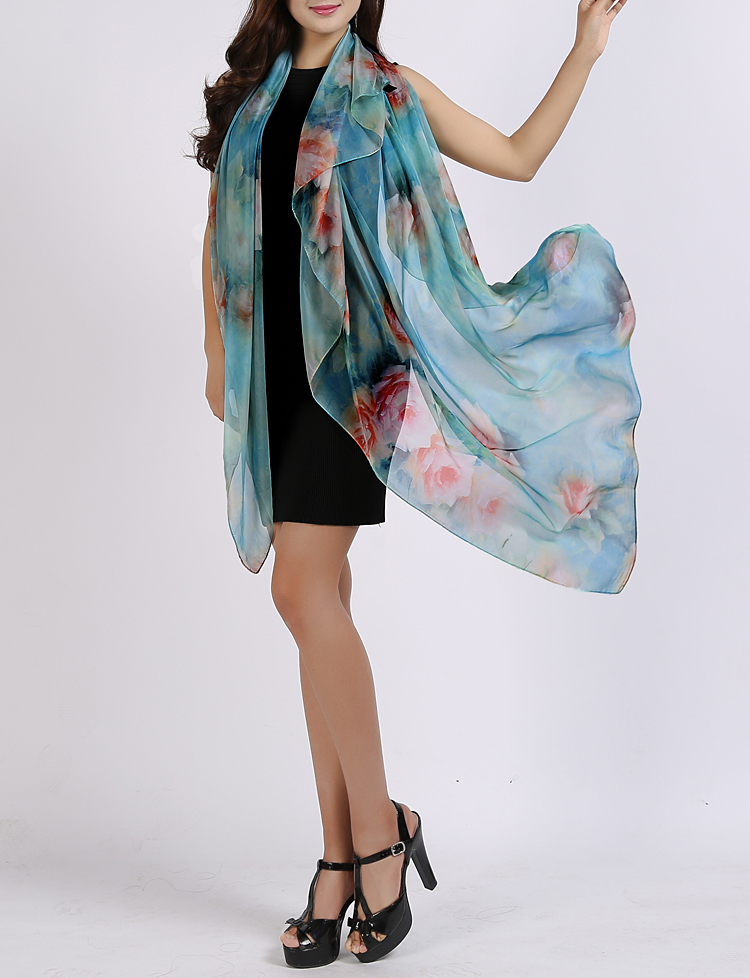 Wholesale floral beach scarf