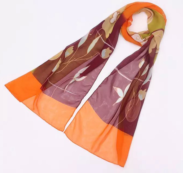 Wholesale velvet chiffon silk scarf