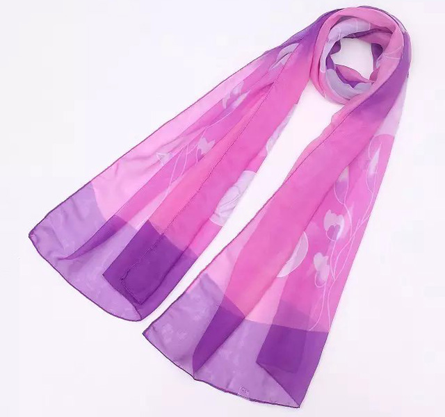 Wholesale velvet chiffon silk scarf