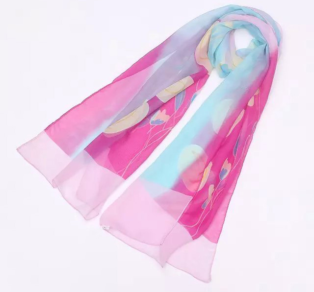 Wholesale velvet chiffon silk scarf