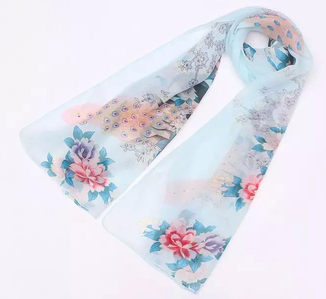 Wholesale silk chiffon neck scarf
