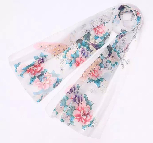 Wholesale silk chiffon neck scarf