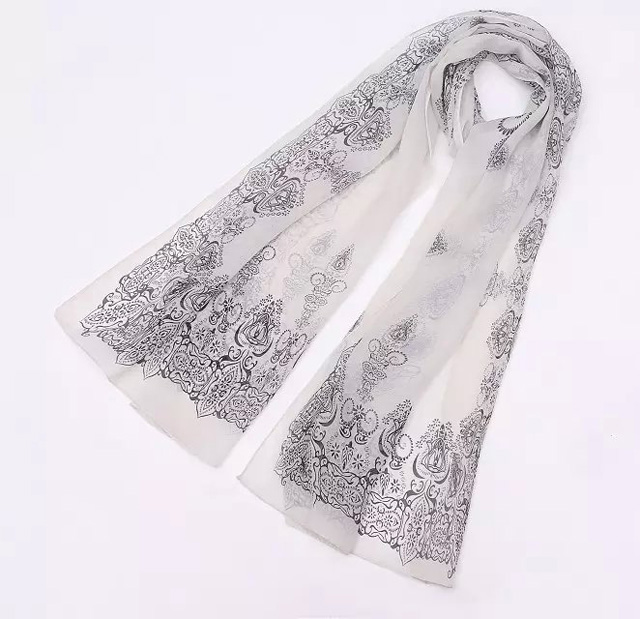 Wholesale ladies long chiffon scarf