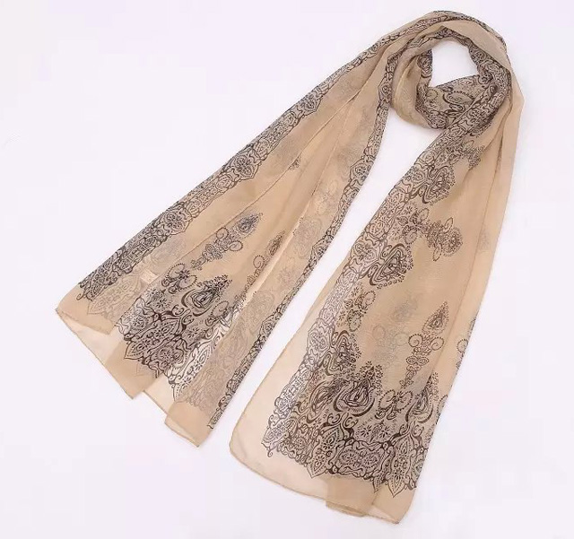 Wholesale ladies long chiffon scarf