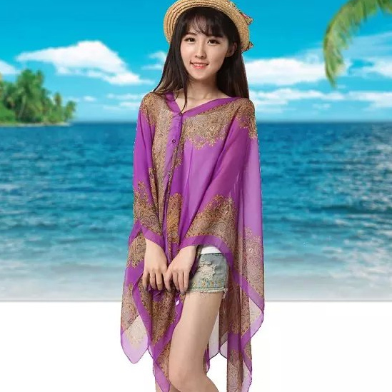 Wholesale sunscreen silk scarf
