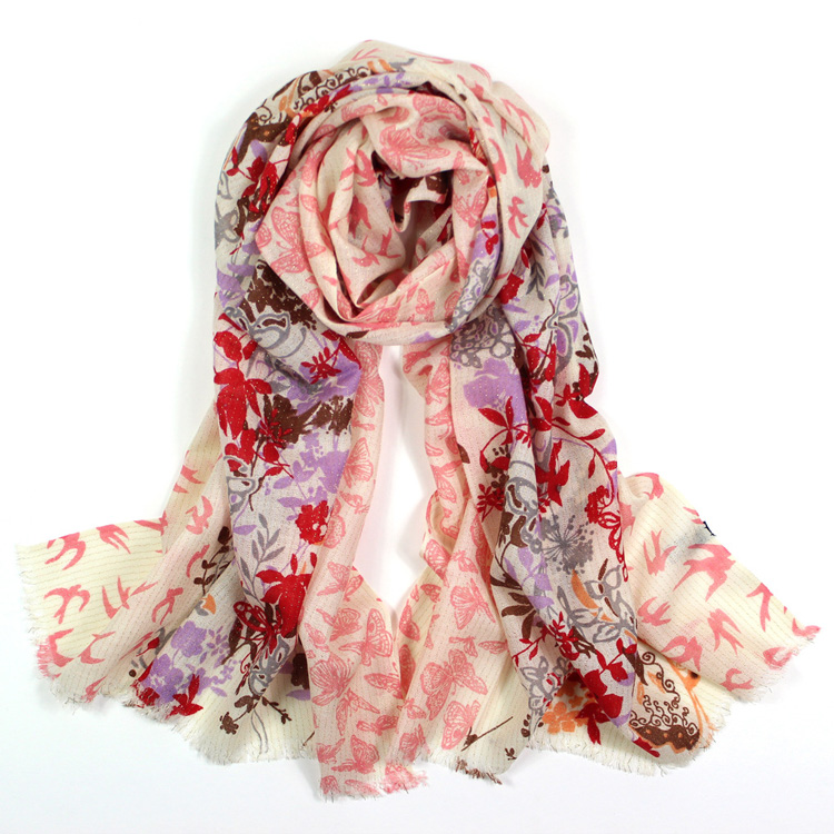 Wholesale gold thread wool scarf