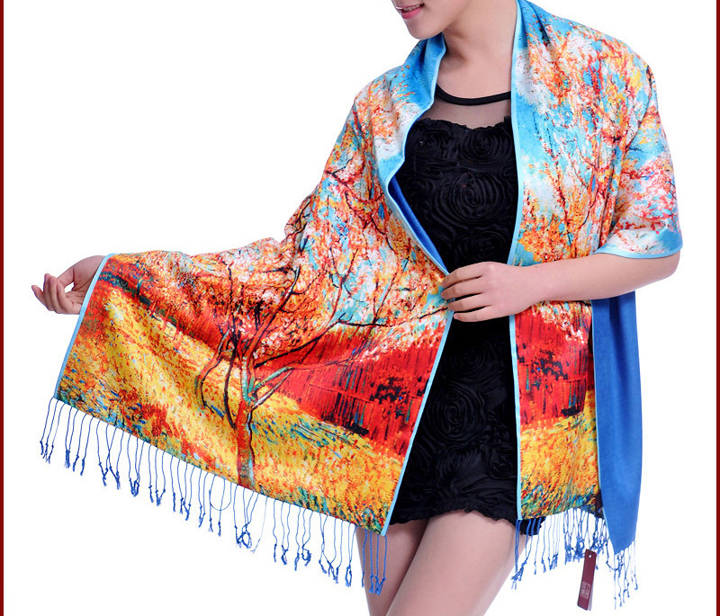 Wholesale digital printing silk scarf
