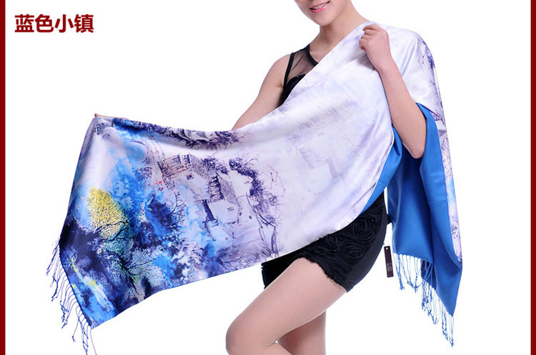 Wholesale digital printing silk scarf