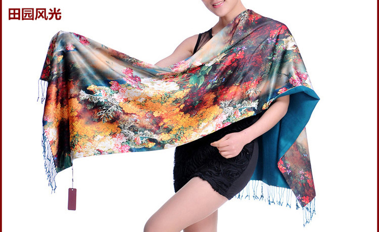 Wholesale digital printing silk scarf